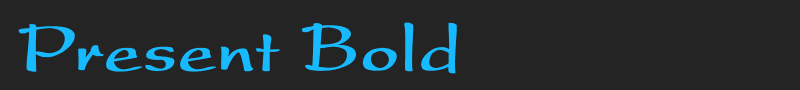 Present Bold font